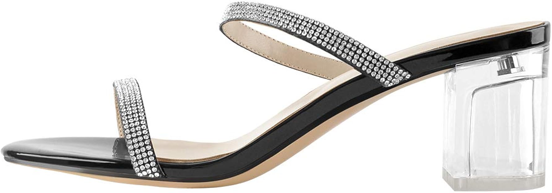 mid clear heeled sandals