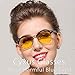 Cyxus Blue Light Filter Semi-rimless Glasses, Anti Eyestrain Computer Reading Eyewear Browline (Yellow Lens, Leopard Print Frame)
