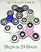 Fidget Hand Spinners 6 Color Bundle Bulk EDC Hand Tri-Spinner Desk Toy Stress Anxiety Relief ADHD Adults Student Classroom, Relax Therapy, Stress Pack Combo Green Red Black White Blue Yellow Glow