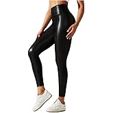 AIDAYOU Faux Leather Leggings Tummny Control Pleather Leggings