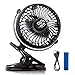 ClipGrip Powerful Rechargeable Battery Operated Clip On Fan With Lifetime Guaranty & White Noise Option, Portable And Great For The Car, Desk, Stroller & The Beach For The Best Cooling Effect. Black