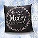 Pillow Cases,IEason Clearance! Christmas Letter Sofa Bed Home Decoration Festival Pillow Case Cushion Cover (Black)