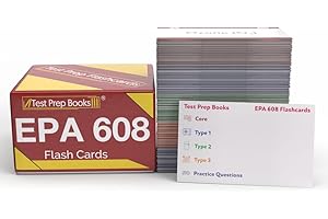 EPA 608 Study Cards 2025-2026: EPA 608 Certification Exam Prep and Practice Test Questions [Full Color Cards]