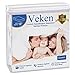 Veken Waterproof Mattress Protector, Queen Size Hypoallergenic 100% Cotton Breathable Washable Mattress Cover Pad for Bedding, Kids and Pets - Vinyl Free