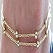 SusenstoneGold Double Foot Chain Anklet Ankle Bracelet Barefoot Beach Foot Jewelry