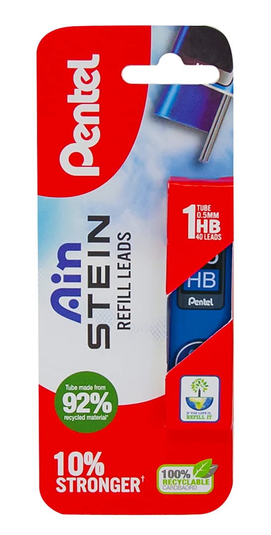 Pentel Ain Stein HB Pencil Lead, 0.5 mm, XC275-HB