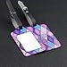 Lizimandu PU Leather Luggage Tags Suitcase Labels Bag Travel Accessories - Set of 2(Diamond_Bohemia)