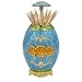 Retro Metal Automatic Toothpick Holder,Push Style Egg Shape Auto Toothpick Case for Home Restaurant Party Decoration,Rose,Blue