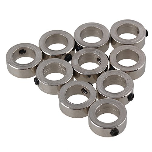 BQLZR 8.05 mm Silver Metal Bushing Axle Stainless Shaft Sleeve w/screw Fit 8mm Motor Pack of 10