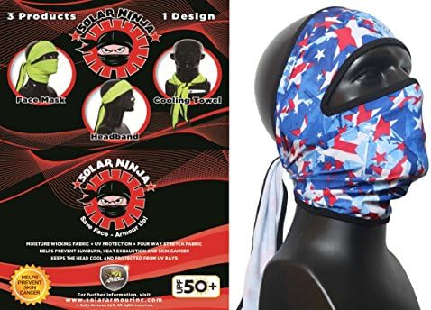Solar Ninja, Face Protection, Cooling Towel, Neck Protection, Sun Protection, Ear Protection, UPF 50+, Headband