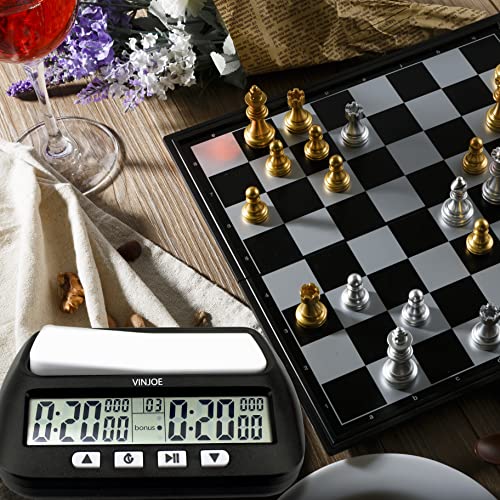 VINJOE Chess Clock Digital Chess Timer Professional for Board Games