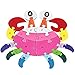 DOUYYE Preschool Children Education Wooden Crab Shape Blocks Jigsaw Puzzles,Indoor Outdoor Kids Play Game,Interactive Letter Number Gifts Toys for 3 4 5 year old and Up Boys and Girls Toddlers Babies