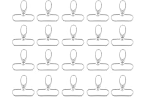 20Pcs Lobster Clasps Swivel Trigger Snap Hooks Zinc Alloy Keychain Hooks Heavy Duty Snap Hooks Metal Key Ring Clips with D Ri