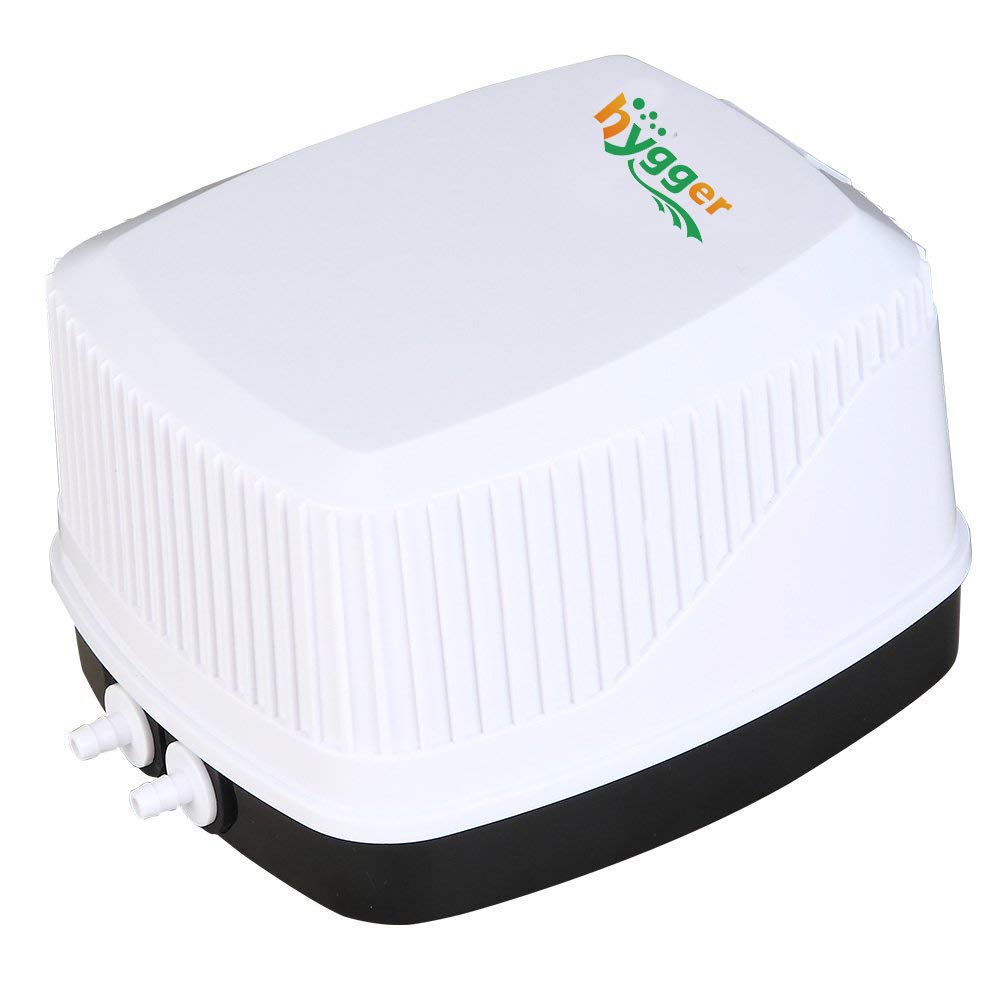 Hygger Powerful Dual Aquarium Air Pump 250GPH Quiet Fish Tank White eBay