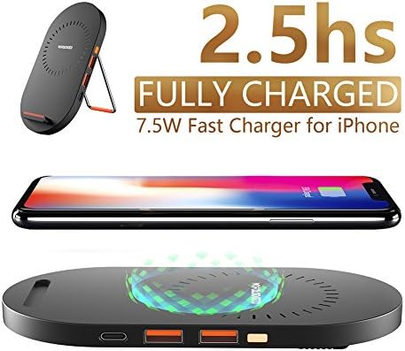 iPhone X 7.5W Quick Wireless Charger Pad , Wofalodata 2 in 1 Fast Charging Stand Mat Dock for iPhone 8/plus