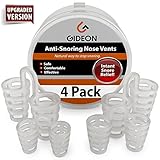 Gideon Natural Snore Relief Anti-Snoring Nose Vents – (Pack of 4) / Stop Snoring Solution Naturally - Fast and Simple [UPGRADED]