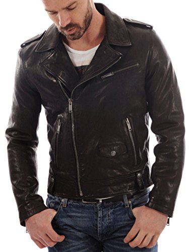 Leather lifestyle men s genuine lambskin leather black …