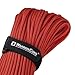 Titan WarriorCord | RED | 103 Continuous FEET | Exceeds Authentic MIL-C-5040, Type III 550 Paracord Standards. 7 Strand, 5/32