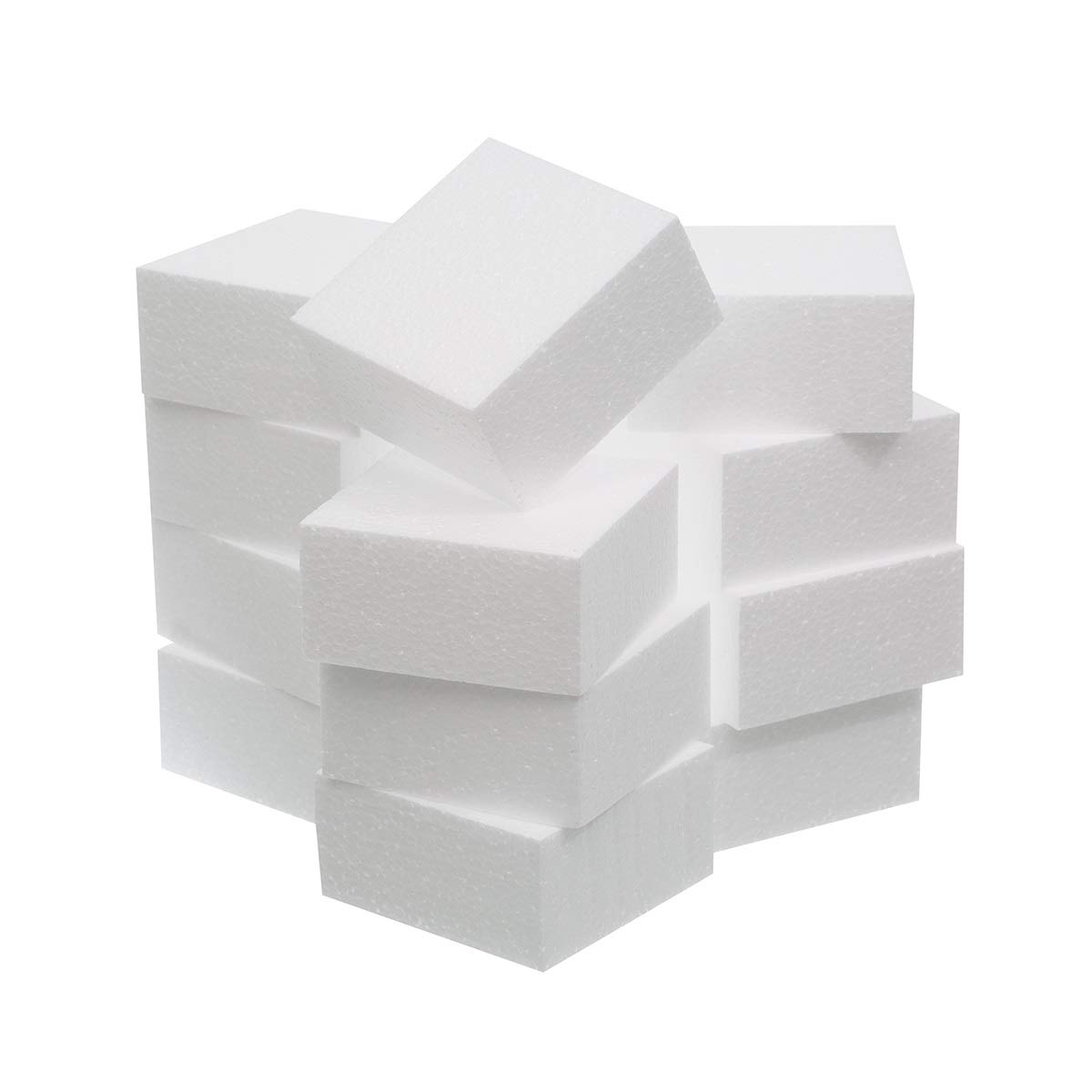 Photo 1 of Crafare 4X4X2 Inch Craft Foam Blocks 12 Pack Polystyrene Foam Square Blocks for School Art Modeling Projects Sculptures,Floral Arrangements Wedding Table Centerpieces