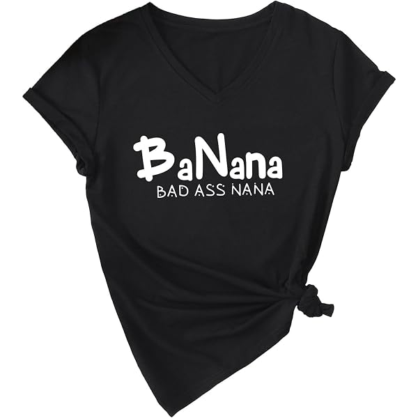 BAOKUAN Women's Funny Printed V-Neck T-Shirt - Cute Cap Sleeve Casual Top - View #4