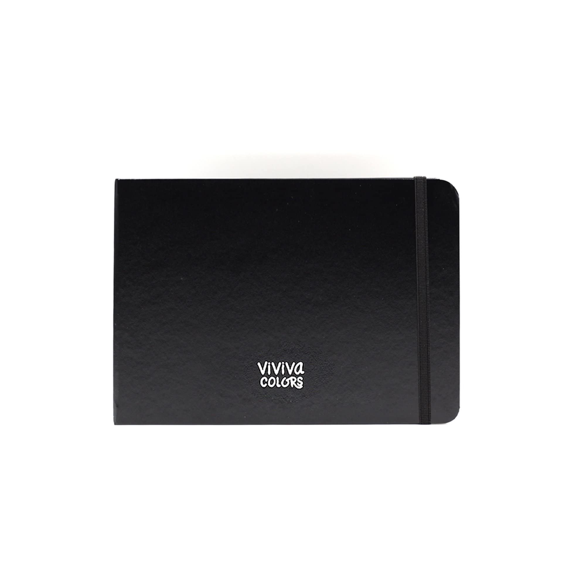 Viviva Ivory Sketchbook, A5 Landscape, 240 GSM, 64 Pages, Faux Leather Bound, Perfect for Inking, Sketching and Light Painting.