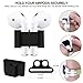 AirPods Case, Rockindeer 9 in 1 AirPods Accessories Set Protective Silicone Cover and Skin Compatible Apple AirPods Charging Case with Watch Band Holder/Ear Hook/Keychain/Strap/Carrying Box (Black)