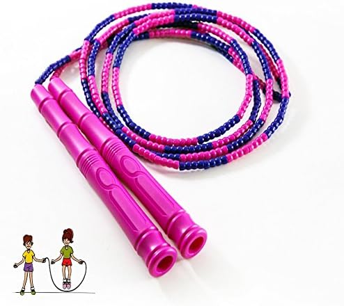 Fancy skipping Jump rope CHiMiX Segmented Cable Adjustable Best jump rope for kids (pink, 6 ft)
