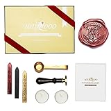 UNIQOOO Arts & Crafts Hogwarts School Ministry of Magic Wax Seal Stamp Kit, Gift Idea