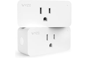 Smart Plug by Wyze Lifestyle, 2.4GHz Smart Home Wi-Fi Plug Outlet Compatible with Alexa, Google Assistant, IFTTT, 15 A, Remote Control, No Hub Required, 2-Pack, Certified for Humans