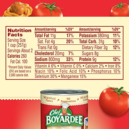 CHEF BOYARDEE SPAGHETTI AND MEATBALLS, 14.5 OZ
