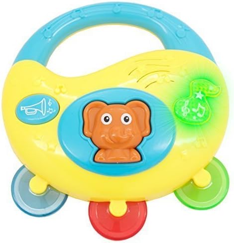 TECHEGE Toys Learn'n'Play Tambourine Battery Powered Fun, Great Lights and Sounds Fun for all Ages!
