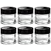 Clear Thick Wall Travel Refillable Pot Container Jar .25 oz (6 pack)