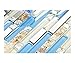 Blujellyfish Beach Style Tile Real Seashell Inside Blue Cream White Brushed Steel Art Mosaic Kitchen Backsplash Bath Decor (1 Sample 4x12 Inches)…