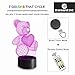 Night Lights for Kids Teddy Bear 7 Colors Change with Remote 3D Nightlight Help Kids Fell Safe at Night or As A Gift Idea for Women or Girls by Easuntec (Teddy Bear Heart)