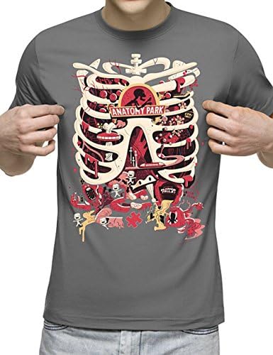 CorruptClothing Men's Rick & Morty Anatomy Park Dark Grey T-Shirt Adult Swim TV Funny Fan Tee Sizes S, M, L, XL, XXL, XXXL