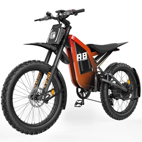 Flydone Electric Dirt Bike for Adults, 𝟰𝟬𝟬𝟬𝗪 𝗣𝗲𝗮𝗸 Motor, 56 km/h Max Speed, 104+ km Range, 19" Fat Tires, Hydraulic Disc Brakes