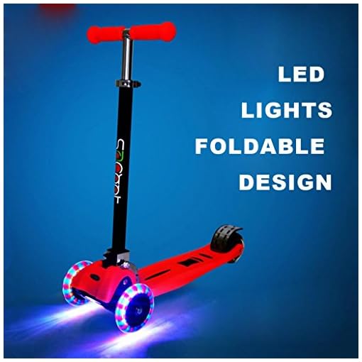 Rimable Foldable Max Kick Scooter with LED Light up Wheels Epic Kids Toys