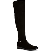 Style & Co. Womens Lessah Faux Suede Knee-High Boots Black 6.5 Medium (B,M)