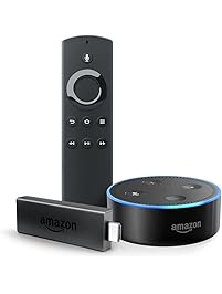 Fire TV Stick with Alexa Voice Remote + Echo Dot (Black)
