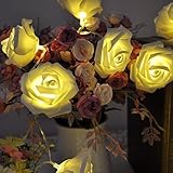Rose Flower Fairy String Lights 20LED Wedding Garden Party Christmas Decoration by TRURENDI