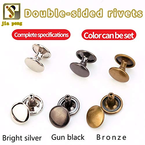 Kamas Spike Leather 100set Special Offer 2019 New Metal Nail Textile Accessories Circular Rivet 88mm 66mm 77mmDouble Silver Bronze - (Color: Tool)