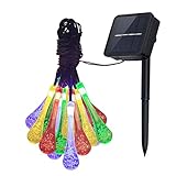 Innoo Tech 15ft 20 Icicle LED Solar String Light, Easy to Charge Waterproof Indoor and Outdoor Decorative Lights with Steady and Twinkle Mode for Campsite, Garden, Bedroom, Parties (Multicolor- RYGB)