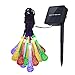 Innoo Tech 15ft 20 Icicle LED Solar String Light, Easy to Charge Waterproof Indoor and Outdoor Decorative Lights with Steady and Twinkle Mode for Campsite, Garden, Bedroom, Parties (Multicolor- RYGB)