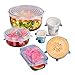 Silicone Stretch Lids, PYRUS 6 Pack with Various Sizes Reusable Kitchen Gadget, Dishwasher and Freezer Safe, Preserve Food