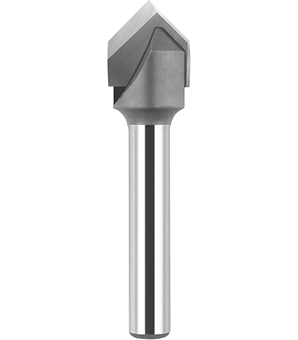 YONICO Router Bits V Groove 60 Degree X 1/2-Inch Diameter 1/4-Inch