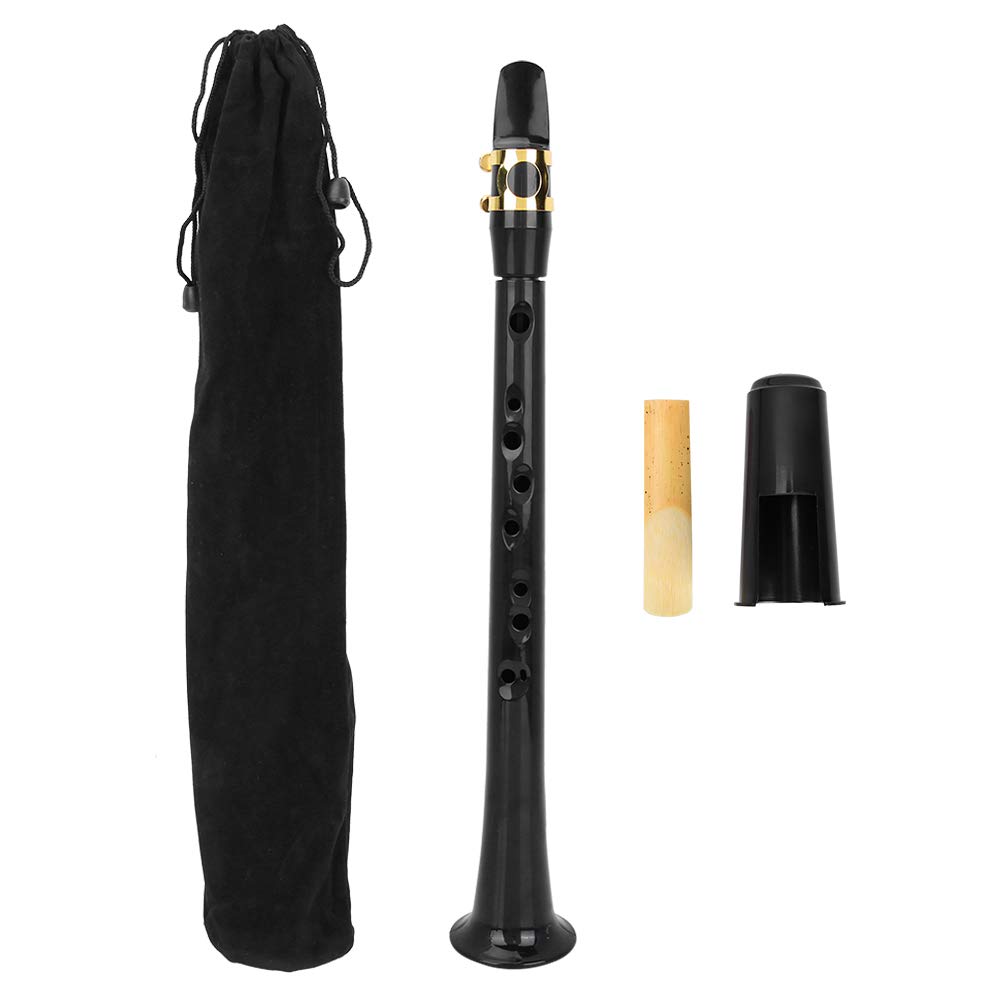 Pocket Saxophone Kit Black Mini Portable Saxophone Professional instruments for Musicians and Beginners Practice Instrument with Reed Storage Bag