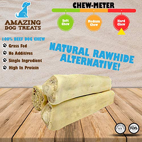 6 Inch Cow Tail Dog Chew Thick [65 oz 5 Bag Bundle] Premium