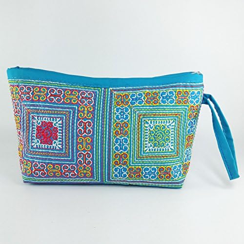 Bag Cosmatic Purse Makeup Fabric Handbag Thai Hmong Zipper Handmade Coin Wallet Handcraft Woman