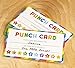 Juvale Rainbow Punch Card for Kids, Classroom Incentive Rewards (3.5 x 2 in, 60 Pack)
