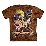 The Mountain T-Rex Rex Collage Mens Brown T-shirt